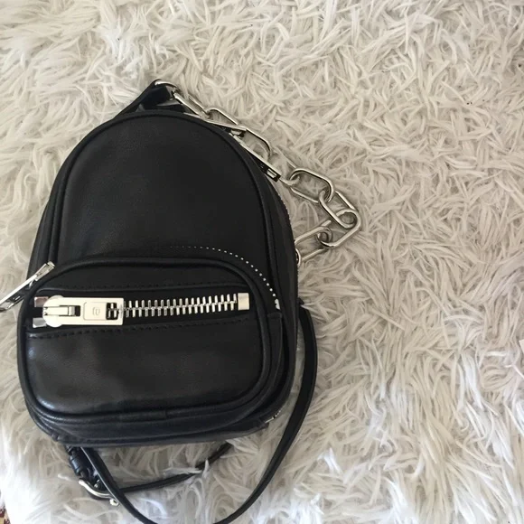 Alexander Wang Black Attica Mini Leather Backpack Buttery  display picture 3